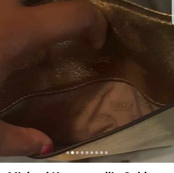 Metallic Gold Michael Kors Large Satchel - Picture 5 of 12